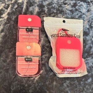 Pink Hand Sanitizer Case and Moisturizing Sanitizer Set